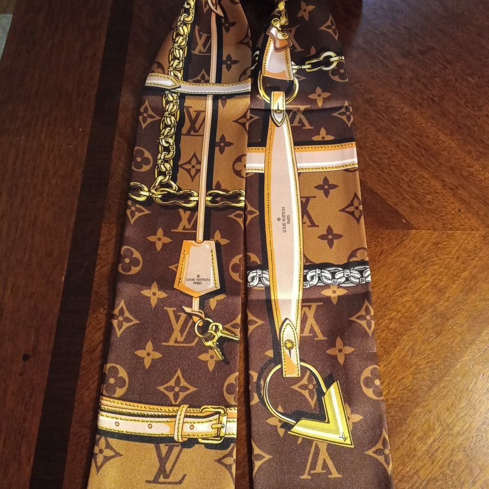 Louis Vuitton Monogram Brown and Gold Twilly - Picture 3 of 11